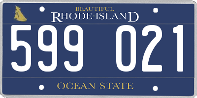 RI license plate 599021