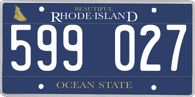 RI license plate 599027