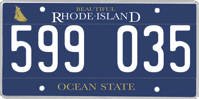 RI license plate 599035