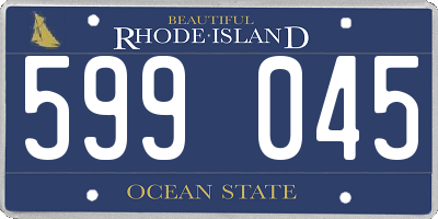 RI license plate 599045