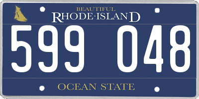 RI license plate 599048