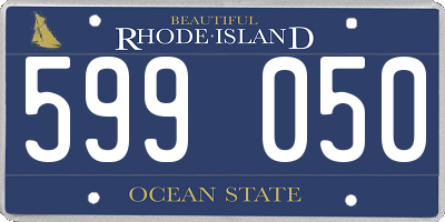 RI license plate 599050