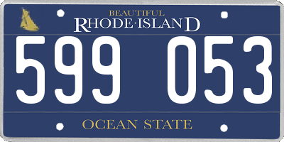 RI license plate 599053