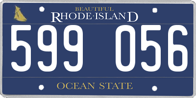 RI license plate 599056