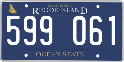 RI license plate 599061
