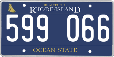RI license plate 599066