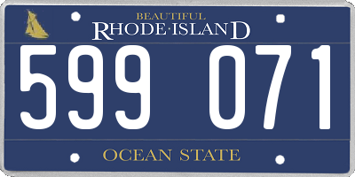 RI license plate 599071