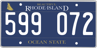 RI license plate 599072