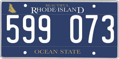 RI license plate 599073