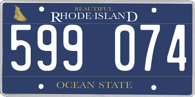 RI license plate 599074