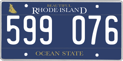 RI license plate 599076