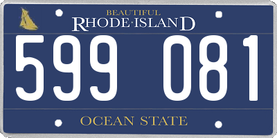 RI license plate 599081