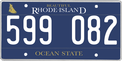 RI license plate 599082