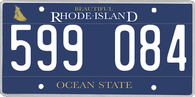 RI license plate 599084