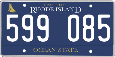 RI license plate 599085