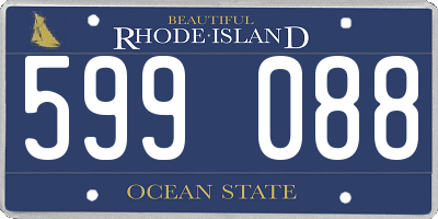 RI license plate 599088