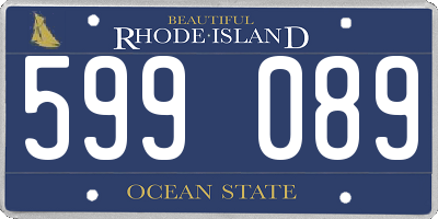 RI license plate 599089