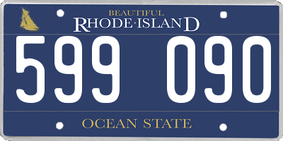 RI license plate 599090
