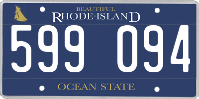 RI license plate 599094