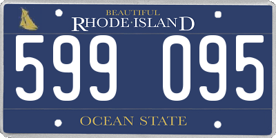 RI license plate 599095