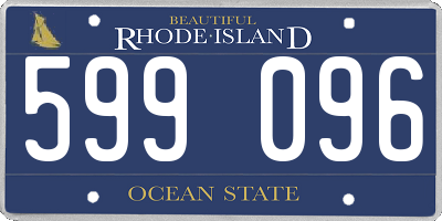 RI license plate 599096