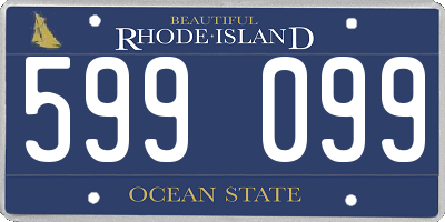 RI license plate 599099