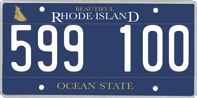 RI license plate 599100