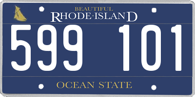 RI license plate 599101
