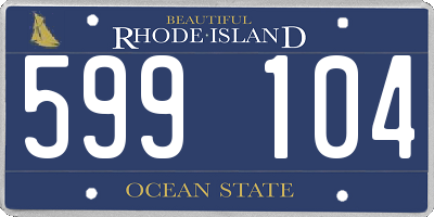 RI license plate 599104