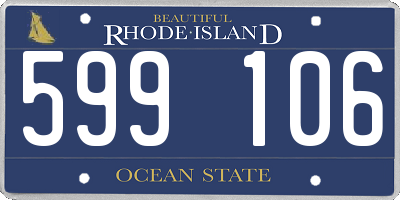 RI license plate 599106