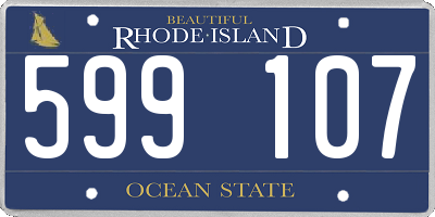 RI license plate 599107