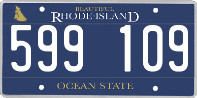 RI license plate 599109