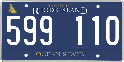 RI license plate 599110