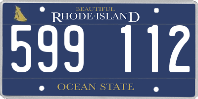 RI license plate 599112