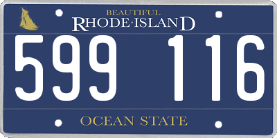 RI license plate 599116