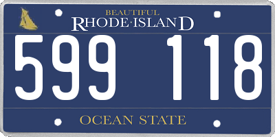 RI license plate 599118