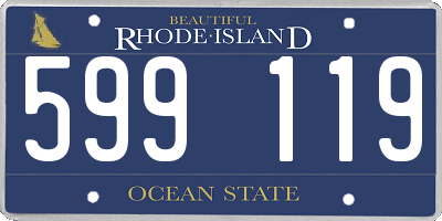 RI license plate 599119