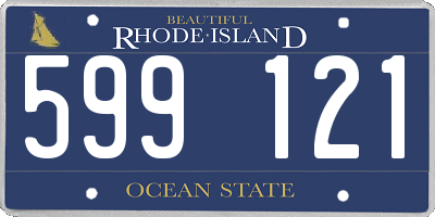 RI license plate 599121