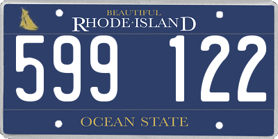 RI license plate 599122