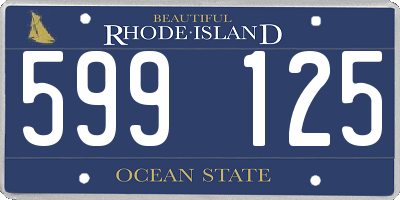 RI license plate 599125
