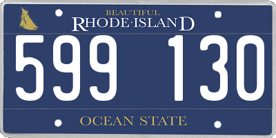 RI license plate 599130