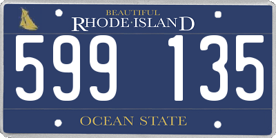 RI license plate 599135