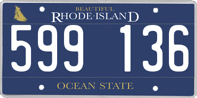 RI license plate 599136