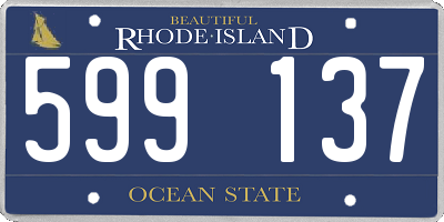 RI license plate 599137