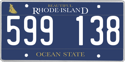 RI license plate 599138