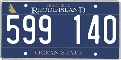 RI license plate 599140