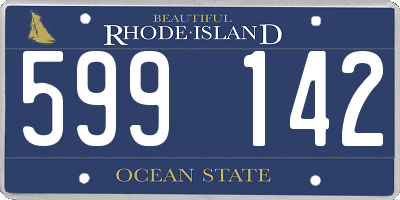 RI license plate 599142