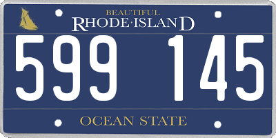 RI license plate 599145