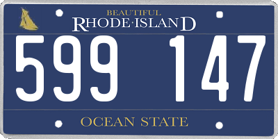 RI license plate 599147