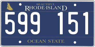 RI license plate 599151